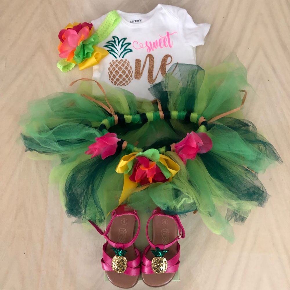 Tropical Infant Girl 1st Birthday Bundle